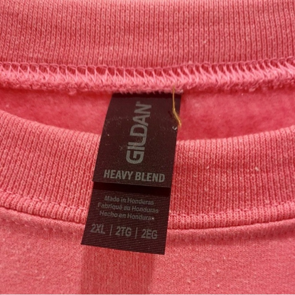Women’s Valentine’s Hot Pink Gildan All You Need Is Love Plus Sweatshirt 2X - Picture 3 of 8
